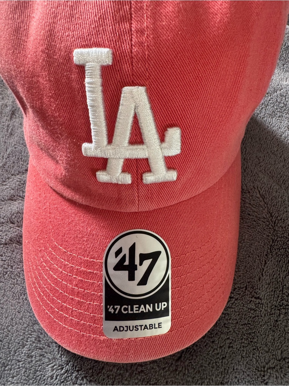 47 Kids LA Logo Baseball Cap in Coral